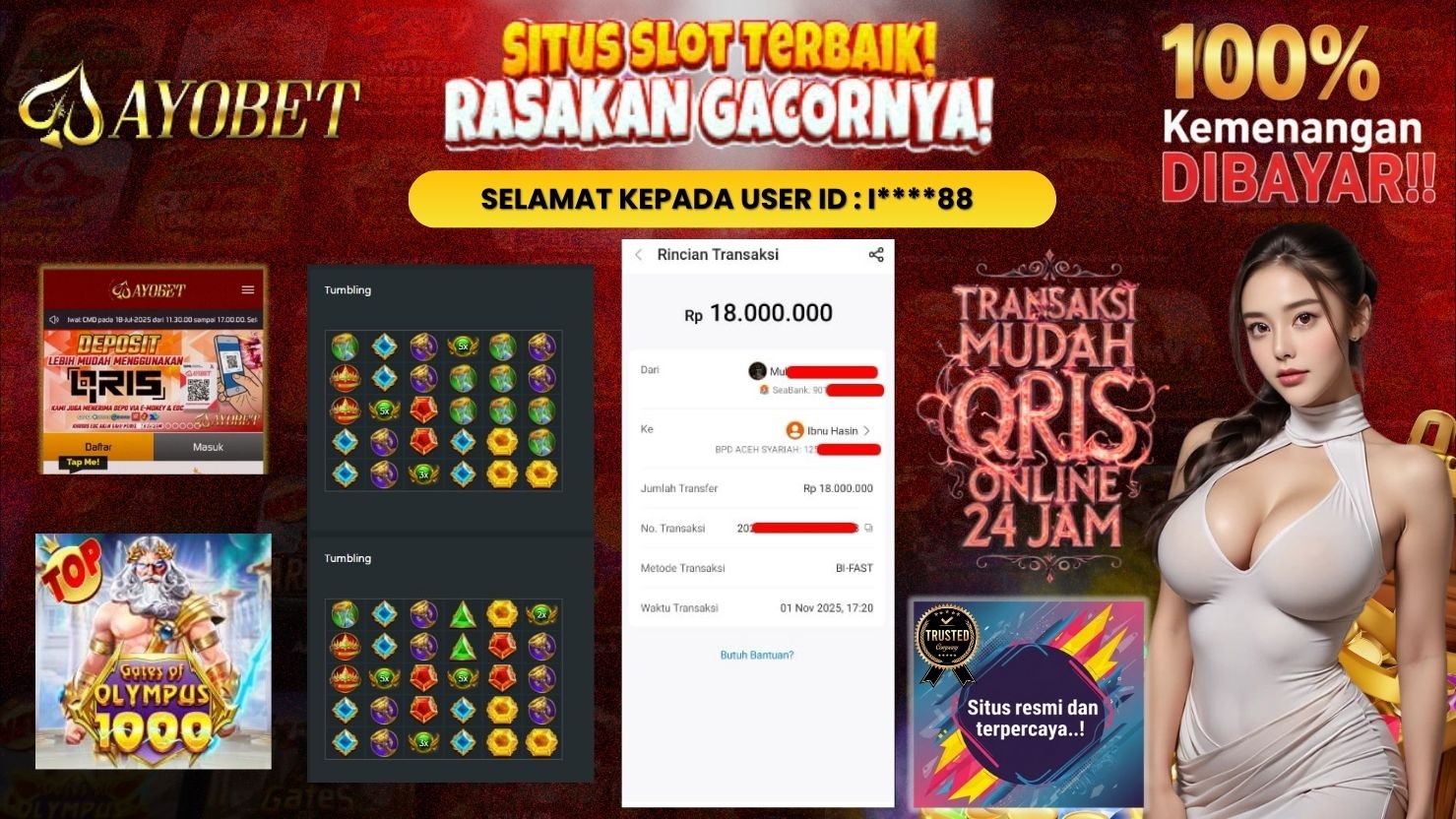 AYOBET JACKPOT SLOT GATES OF OLYMPUS 1000